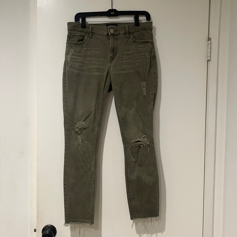 Express “Ankle Legging” Ripped Jeans
